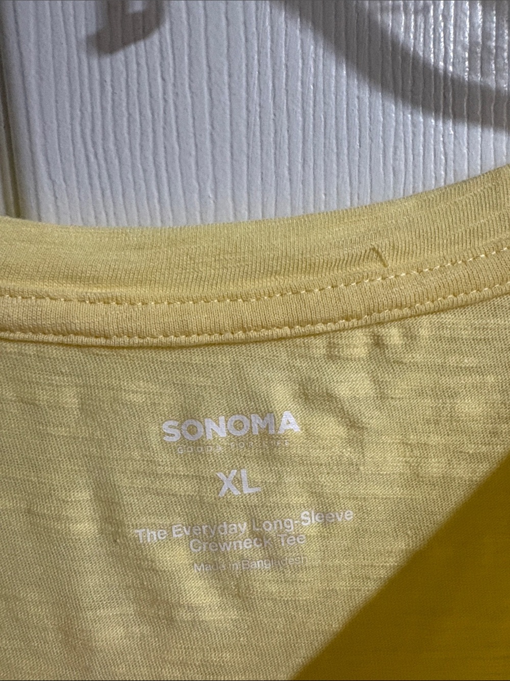 Sonoma Yellow Crewneck Long Sleeve Tee - Picture 2 of 3